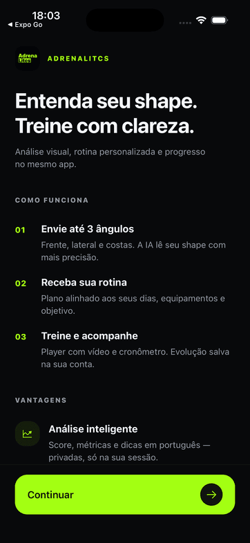 Plano de treino no app