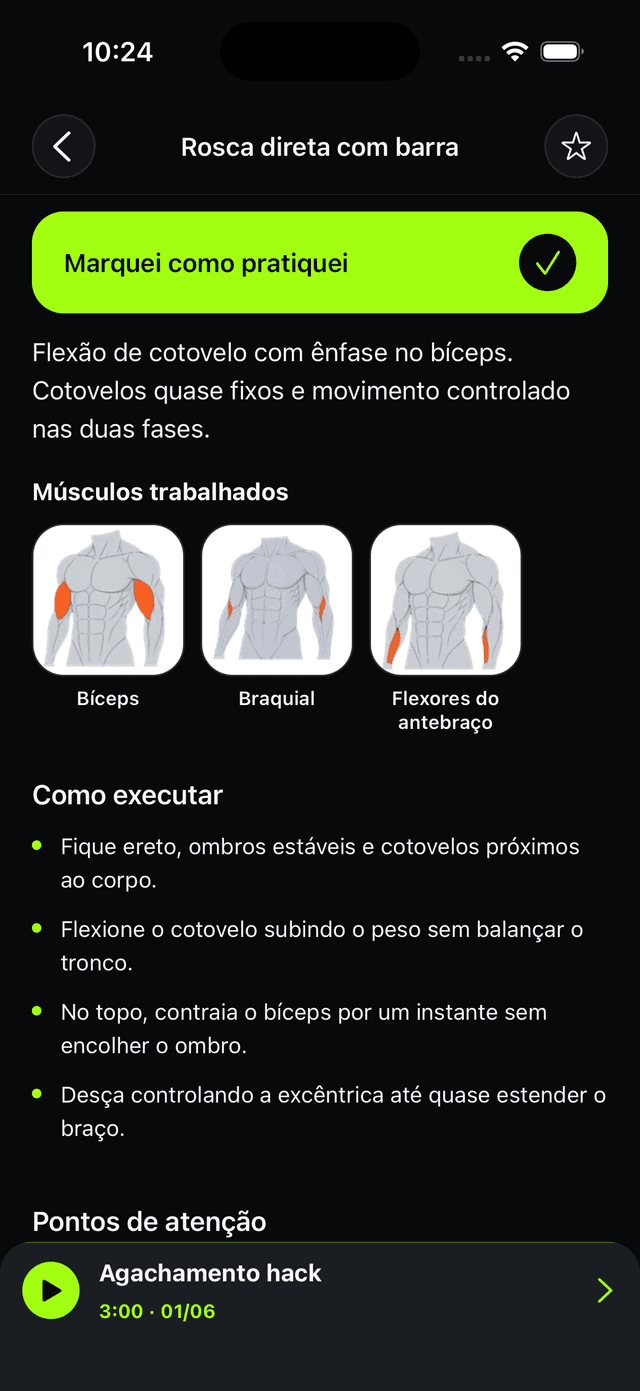 Músculos trabalhados e execução do exercício